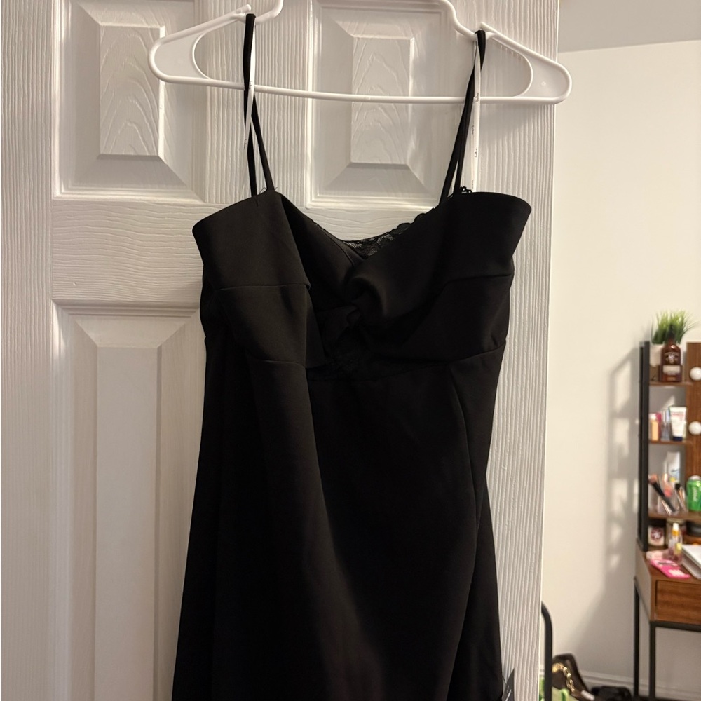 Lulu's Black Spaghetti Strap Sundress Cocktail